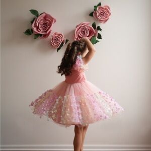 Lola and the boys- gorgeous peach butterfly dress